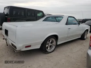 1984 Chevrolet El Camino z VIN 1GCCW80H7ER173291, wystawiony jako Copart lot #76606244 z przebiegiem Nie podano mil oraz Szkoda całkowita • Salvage title. Historia ofert i sprzedaży dostępna na DreamBid. Obrazek 3.