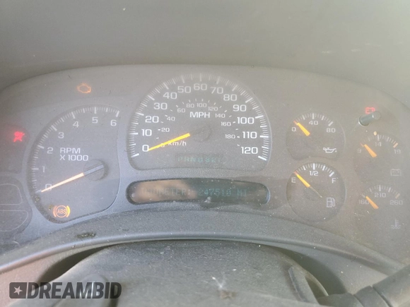 2005 Chevrolet Suburban LS with VIN 3GNFK16Z35G187860, listed as a Copart auction lot 74930654 with 247,510 mi miles and Salvage Title. Bid and sale history available at carsss.com. Image 9.