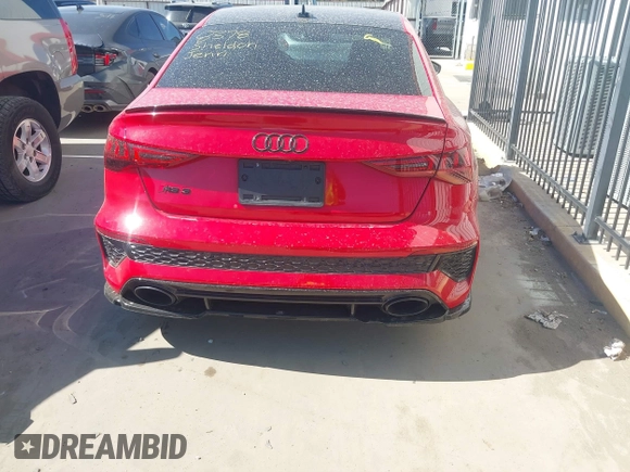 2023 Audi RS 3 with VIN WUAG4DGY0PA903200, listed as a IAAI auction lot 41839519 with 27,224 mi miles. Bid and sale history available at carsss.com. Image 17.