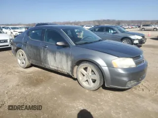 2013 Dodge Avenger SE with VIN 1C3CDZAB6DN517158, listed as a Copart auction lot 47925145 with 193,376 mi miles and Salvage Title. Bid and sale history available at DreamBid. Image 4.