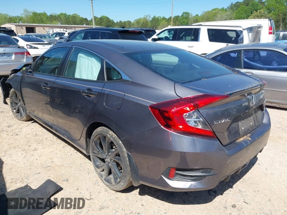 2019 Honda Civic Sport with VIN 19XFC2F88KE028035, listed as a IAAI auction lot 42000936 with 51,666 mi miles and . Bid and sale history available at DreamBid. Image 3.