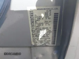 2008 Nissan Quest S z VIN 5N1BV28U08N119948, wystawiony jako IAAI lot #41738626 z przebiegiem 245 623 mil mil oraz . Historia ofert i sprzedaży dostępna na DreamBid. Obrazek 9.