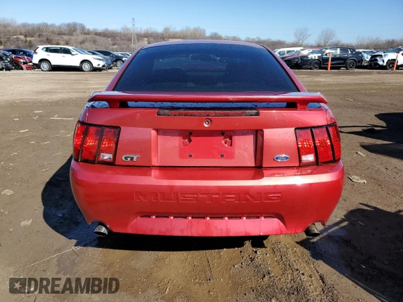 2002 Ford Mustang GT Deluxe with VIN 1FAFP42X32F186453, listed as a Copart auction lot 48418415 with 0 mi miles and Salvage Title. Bid and sale history available at carsss.com. Image 6.