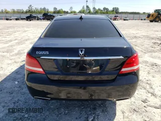 2014 Hyundai Equus Signature with VIN KMHGH4JH8EU073826, listed as a Copart auction lot 52123215 with 144,477 mi miles and Salvage Title. Bid and sale history available at DreamBid. Image 6.