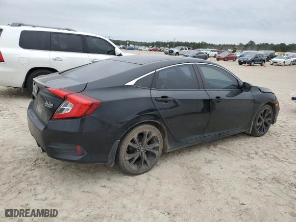2021 Honda Civic Sedan Sport with VIN 2HGFC2F8XMH527895, listed as a Copart auction lot 46452195 with 91,402 mi miles and Salvage Title. Bid and sale history available at carsss.com. Image 3.