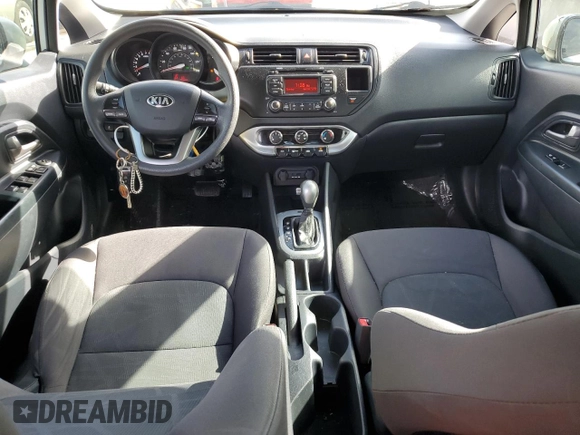 2014 Kia Rio LX with VIN KNADM4A35E6346018, listed as a Copart auction lot 85544104 with 76,455 mi miles and Salvage Title. Bid and sale history available at carsss.com. Image 8.