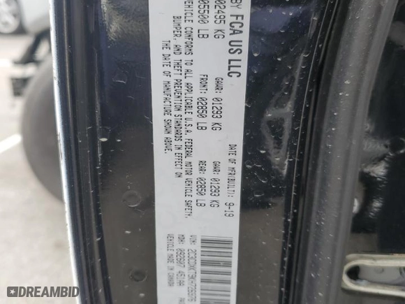 2019 Dodge Charger Police with VIN 2C3CDXKT9KH726976, listed as a Copart auction lot 84649774 with 22,874 mi miles and Salvage Title. Bid and sale history available at carsss.com. Image 12.