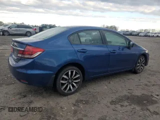 2015 Honda Civic EX-L with VIN 19XFB2F96FE215758, listed as a Copart auction lot 52067865 with 179,062 mi miles and Salvage Title. Bid and sale history available at DreamBid. Image 3.