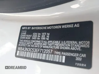 2014 BMW 4 Series 428i with VIN WBA3N3C53EF712057, listed as a IAAI auction lot 41868781 with 133,834 mi miles and . Bid and sale history available at DreamBid. Image 9.
