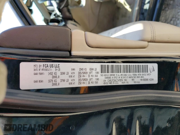 2020 Jeep Grand Cherokee Overland z VIN 1C4RJFCG4LC147974, wystawiony jako Copart lot #54354305 z przebiegiem 78 986 mil mil oraz Szkoda całkowita • Salvage title. Historia ofert i sprzedaży dostępna na DreamBid. Obrazek 13.