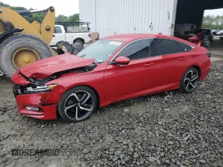2019 Honda Accord Sport with VIN 1HGCV1F38KA149888, listed as a Copart auction lot 58326345 with 44,035 mi miles and Salvage title. Bid and sale history available at DreamBid. Image 1.