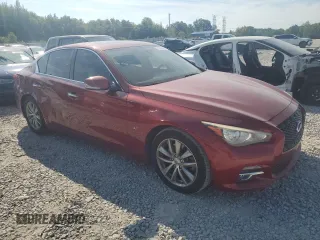 2015 Infiniti Q50 with VIN JN1BV7AP7FM340331, listed as a Copart auction lot 71218624 with 90,675 mi miles and Salvage title. Bid and sale history available at DreamBid. Image 4.