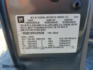 2002 Chevrolet Silverado 1500 LT with VIN 2GCEC19TX21376728, listed as a Copart auction lot 48773675 with 231,559 mi miles and Salvage Title. Bid and sale history available at carsss.com. Image 12.