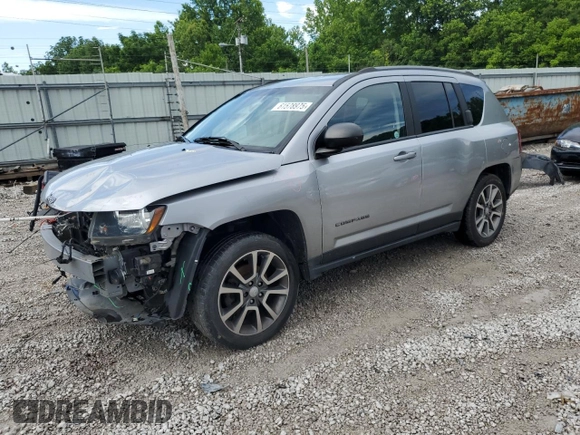 2017 Jeep Compass Sport with VIN 1C4NJCBAXHD166993, listed as a Copart auction lot 61578975 with 95,787 mi miles and Salvage title. Bid and sale history available at DreamBid. Image 1.