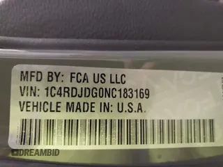 2022 Dodge Durango GT with VIN 1C4RDJDG0NC183169, listed as a IAAI auction lot 41906679 with 33,386 mi miles and . Bid and sale history available at DreamBid. Image 9.
