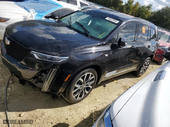 2021 Cadillac XT6 Sport with VIN 1GYKPGRS4MZ108084, listed as a Copart auction lot 75632384 with 0 mi miles and Salvage Title. Bid and sale history available at carsss.com. Image 1.