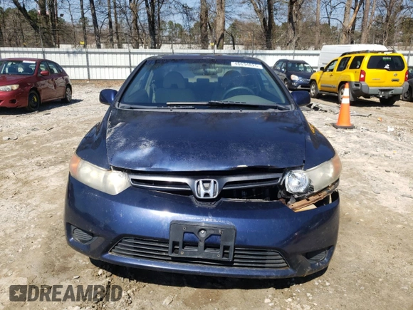 2006 Honda Civic Cpe EX with VIN 2HGFG12856H532901, listed as a Copart auction lot 48634825 with 202,881 mi miles and Salvage Title. Bid and sale history available at carsss.com. Image 5.