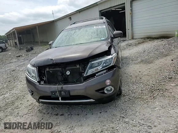 2015 Nissan Pathfinder S with VIN 5N1AR2MN2FC688193, listed as a Copart auction lot 56907995 with 112,624 mi miles and Salvage title. Bid and sale history available at DreamBid. Image 15.