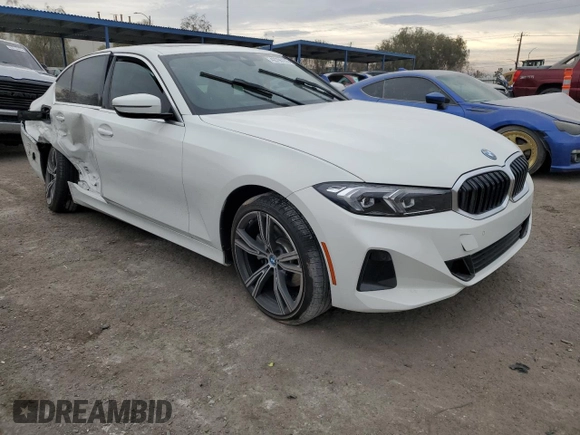 2024 BMW 3 Series 330e with VIN 3MW39FF06R8E35070, listed as a Copart auction lot 42796155 with 3,987 mi miles and Salvage Title. Bid and sale history available at carsss.com. Image 4.
