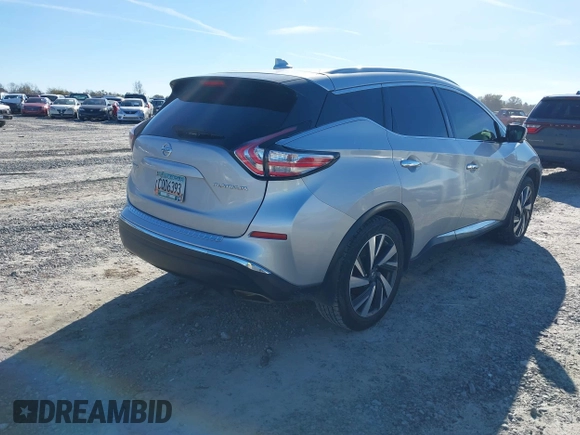 2017 Nissan Murano Platinum z VIN 5N1AZ2MG8HN113914, wystawiony jako IAAI lot #41212511 z przebiegiem 127 925 mil mil oraz . Historia ofert i sprzedaży dostępna na DreamBid. Obrazek 4.