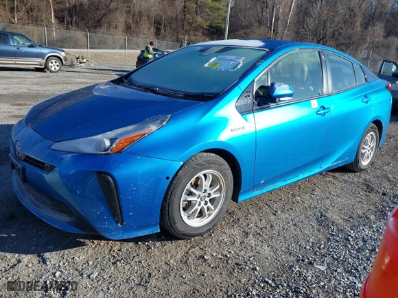 2020 Toyota Prius L Eco with VIN JTDKARFU2L3117344, listed as a IAAI auction lot 41613442 with 64,902 mi miles. Bid and sale history available at carsss.com. Image 2.