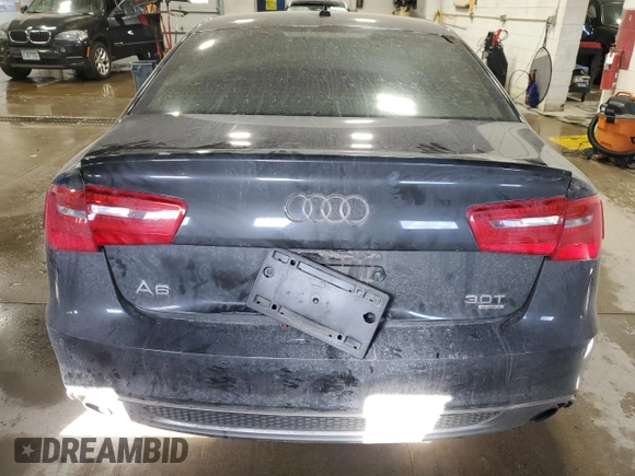 2014 Audi A6 3.0T Prestige with VIN WAUHGAFC1EN031979, listed as a Copart auction lot 48577955 with 0 mi miles and Non Repairable. Bid and sale history available at carsss.com. Image 6.