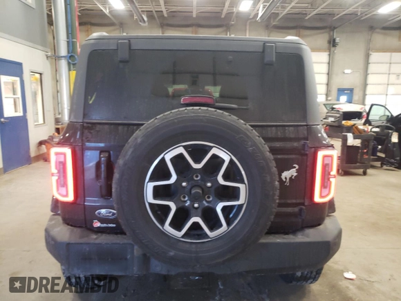 2024 Ford Bronco Outer Banks with VIN 1FMDE8BH7RLA65570, listed as a Copart auction lot 46705165 with 10,206 mi miles and Salvage Title. Bid and sale history available at DreamBid. Image 6.