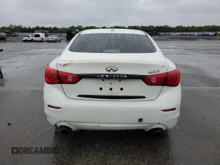 2014 Infiniti Q50 Sport with VIN JN1BV7AP7EM689505, listed as a Copart auction lot 57477555 with 133,824 mi miles and Salvage title. Bid and sale history available at DreamBid. Image 6.