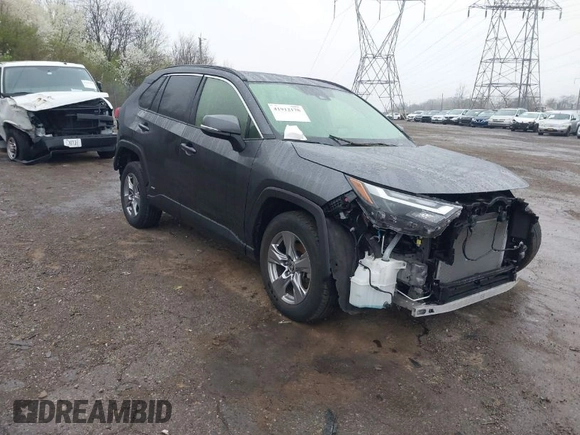 2023 Toyota RAV4 Hybrid XLE with VIN JTMRWRFV5PJ056825, listed as a IAAI auction lot 41912178 with 1 mi miles. Bid and sale history available at carsss.com. Image 1.