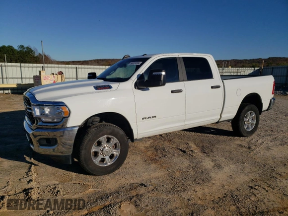 2023 Ram 2500 Big Horn with VIN 3C6UR5DJ8PG603069, listed as a Copart auction lot 80024504 with 0 mi miles and Salvage Title. Bid and sale history available at carsss.com. Image 1.