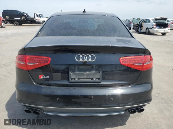 2015 Audi S4 Premium Plus with VIN WAUDGAFL2FA121746, listed as a Copart auction lot 60754044 with 124,848 mi miles and Salvage Title. Bid and sale history available at carsss.com. Image 6.