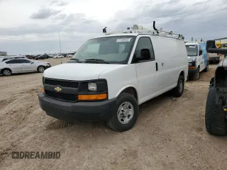 2013 Chevrolet Express Cargo with VIN 1GCWGFCA7D1903050, listed as a Copart auction lot 63351075 with 158,004 mi miles and Clean title. Bid and sale history available at DreamBid. Image 1.