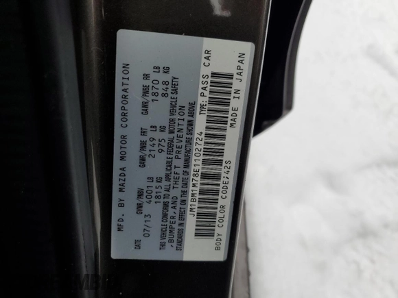 2014 Mazda 3 i Grand Touring with VIN JM1BM1M78E1102724, listed as a Copart auction lot 84099614 with 113,867 mi miles and Salvage Title. Bid and sale history available at DreamBid. Image 13.