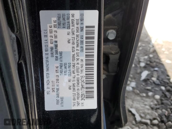 2017 Mazda 3 Touring z VIN 3MZBN1V79HM124716, wystawiony jako Copart lot #54564155 z przebiegiem 80 625 mil mil oraz Szkoda całkowita • Salvage title. Historia ofert i sprzedaży dostępna na DreamBid. Obrazek 13.