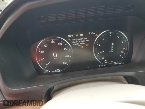 2019 Volvo XC90 Inscription with VIN YV4A22PL5K1425654, listed as a Copart auction lot 49868085 with 91,099 mi miles and Salvage Title. Bid and sale history available at DreamBid. Image 9.