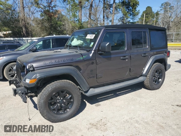 2020 Jeep Wrangler Unlimited Willys z VIN 1C4HJXDN0LW237426, wystawiony jako Copart lot #47174005 z przebiegiem 54 109 mil mil oraz Szkoda całkowita • Salvage title. Historia ofert i sprzedaży dostępna na DreamBid. Obrazek 1.