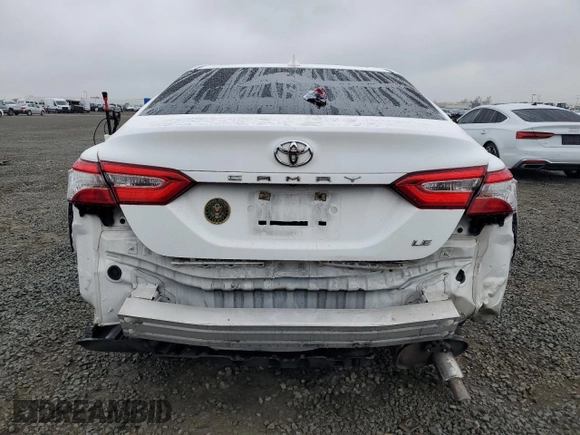 2020 Toyota Camry LE with VIN 4T1C11AK8LU361548, listed as a Copart auction lot 51268395 with 209,349 mi miles and Salvage Title. Bid and sale history available at carsss.com. Image 6.