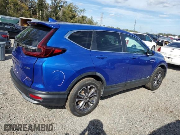 2021 Honda CR-V EX with VIN 7FARW2H59ME002309, listed as a Copart auction lot 42839245 with 54,357 mi miles and Non Repairable. Bid and sale history available at carsss.com. Image 3.