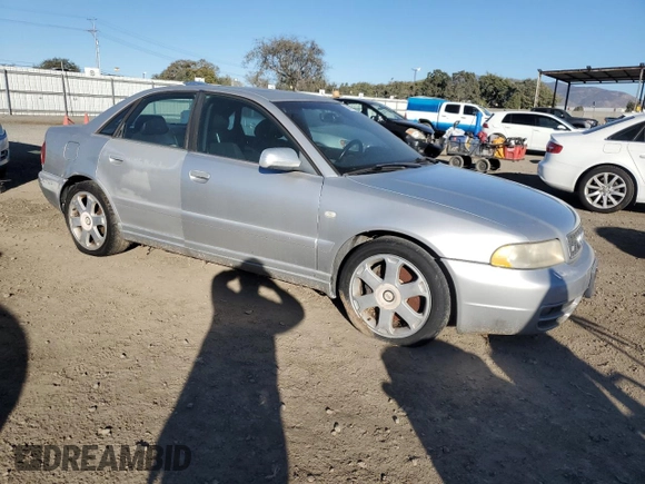 2001 Audi S4 with VIN WAURD68D31A020659, listed as a Copart auction lot 88546765 with 182,043 mi miles and Clean Title. Bid and sale history available at carsss.com. Image 4.