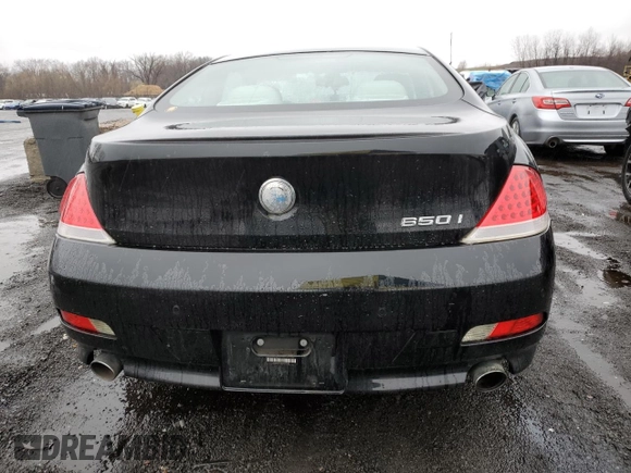 2006 BMW 6 Series 650Ci with VIN WBAEH13486CR49481, listed as a Copart auction lot 50060395 with 159,510 mi miles and Salvage Title. Bid and sale history available at carsss.com. Image 6.