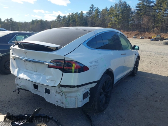 2021 Tesla Model X Long Range Plus with VIN 5YJXCDE29MF316169, listed as a IAAI auction lot 41232066 with 53,235 mi miles and . Bid and sale history available at carsss.com. Image 4.
