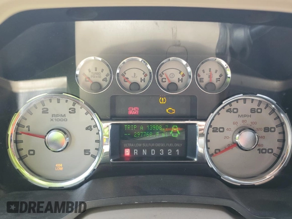 2008 Ford F-350 XL with VIN 1FTWW31R48ED01201, listed as a Copart auction lot 60635065 with 297,768 mi miles and Salvage title. Bid and sale history available at DreamBid. Image 9.