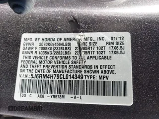 2012 Honda CR-V EX-L with VIN 5J6RM4H79CL014349, listed as a IAAI auction lot 42028523 with 118,571 mi miles. Bid and sale history available at carsss.com. Image 9.