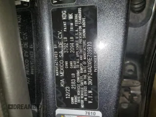 2024 Kia Forte LXS with VIN 3KPF24ADXRE739913, listed as a Copart auction lot 55324145 with 36,634 mi miles and Clean Title. Bid and sale history available at carsss.com. Image 13.