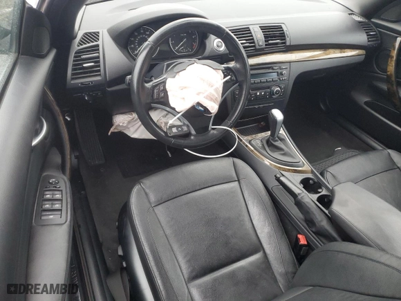 2011 BMW 1 Series 128i with VIN WBAUN1C55BVH83600, listed as a Copart auction lot 86176344 with 0 mi miles and Salvage Title. Bid and sale history available at carsss.com. Image 8.