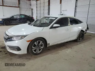 2018 Honda Civic LX with VIN 19XFC2F50JE205598, listed as a Copart auction lot 46162545 with 136,835 mi miles and Salvage Title. Bid and sale history available at DreamBid. Image 1.