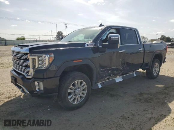 2020 GMC Sierra 2500HD Denali z VIN 1GT49REY7LF110457, wystawiony jako Copart lot #51105705 z przebiegiem 108 299 mil mil oraz Szkoda całkowita • Salvage title. Historia ofert i sprzedaży dostępna na DreamBid. Obrazek 1.