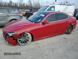2020 Alfa Romeo Giulia with VIN ZARFANAN0L7626325, listed as a Copart auction lot 86825494 with 51,174 mi miles and Salvage Title. Bid and sale history available at carsss.com. Image 1.