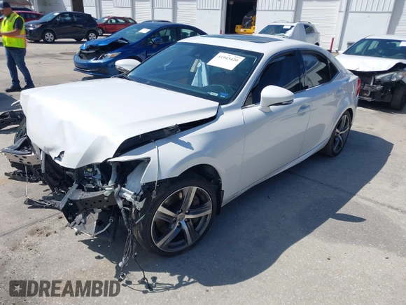 2017 Lexus IS with VIN JTHBA1D22H5059054, listed as a IAAI auction lot 41943420 with 88,658 mi miles. Bid and sale history available at carsss.com. Image 2.