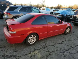 2000 Honda Civic EX with VIN 1HGEJ8147YL014976, listed as a Copart auction lot 87571575 with 159,145 mi miles and Salvage Title. Bid and sale history available at carsss.com. Image 3.